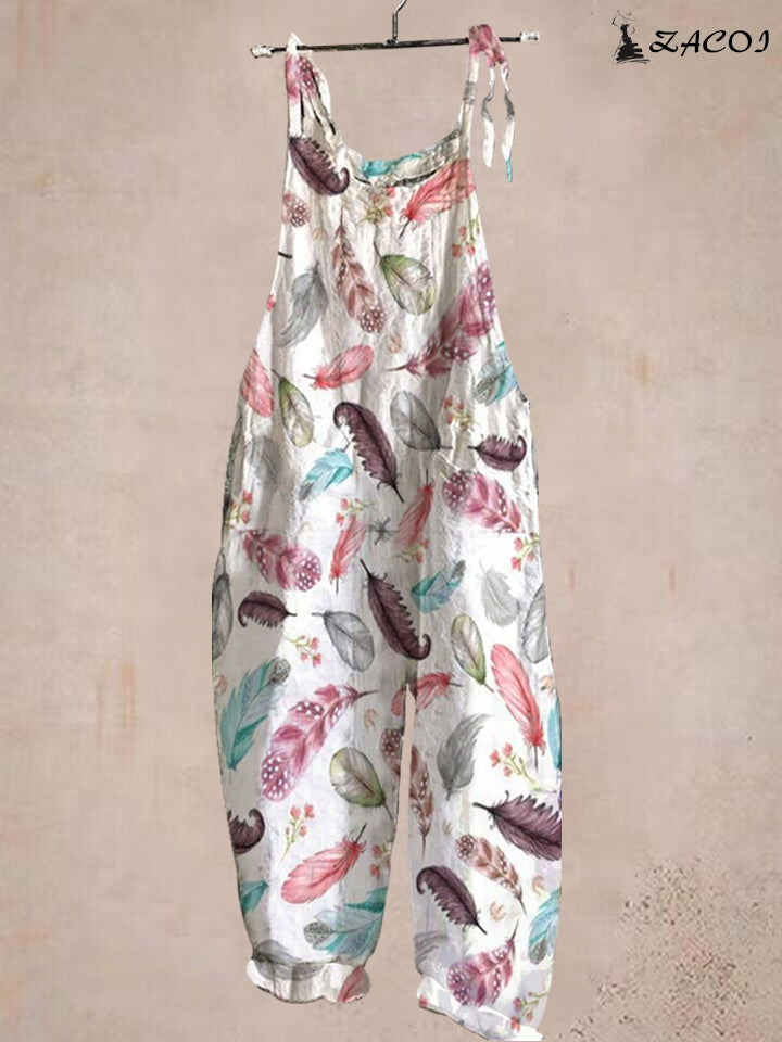 Print Casual One-Pieces Jumpsuit