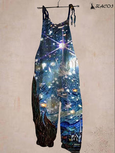 Women's Art Star Print Jumpsuit