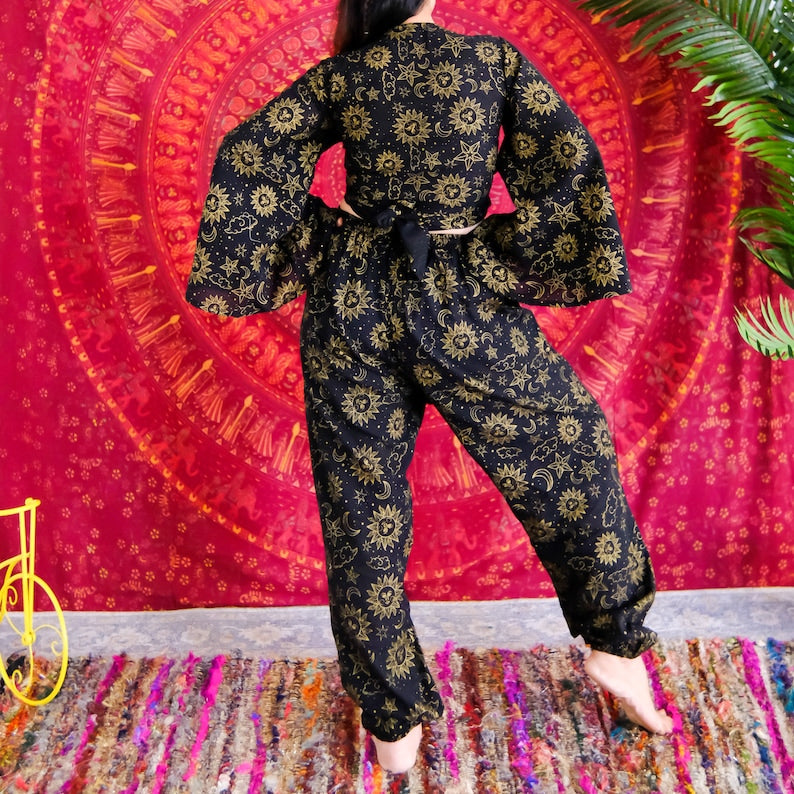 Bohemian Flared Pants Suit