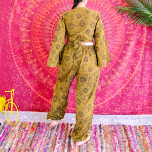 Bohemian Flared Pants Suit