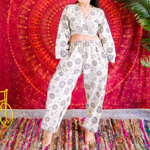 Bohemian Flared Pants Suit